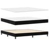 vidaXL Boxspringbett mit Matratze Schwarz 200 x 200 cm Samt