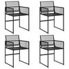 vidaXL Gartenst&uuml;hle 4 Stk. Schwarz Poly Rattan