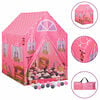vidaXL Kinder-Spielzelt mit 250 B&auml;llen Rosa 69x94x104 cm