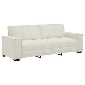 vidaXL 3-Sitzer-Sofa Creme 180 cm Samt