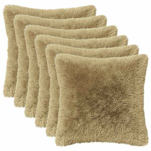 vidaXL Kissen mit Kissen HEERLEN 6 Stk. Hellgrau PV Fleece