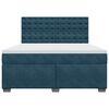 vidaXL Boxspringbett mit Matratze Blau 180x200 cm Samt