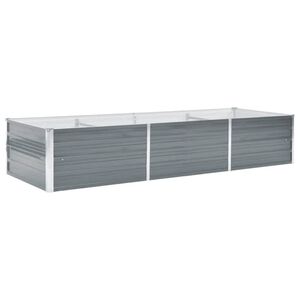 vidaXL Garten-Hochbeet Verzinkter Stahl 240x80x45 cm Grau
