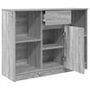 vidaXL Sideboard mit Schublade Grau Sonoma 101x35x76 cm Holzwerkstoff