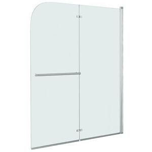 vidaXL Faltbare Duschkabine 2 Paneele ESG 120 x 140 cm