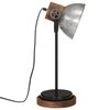 vidaXL Schreibtischlampe 25 W Vintage-Silber 17x17x50 cm E27