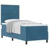 vidaXL Boxspringbett mit Matratze Dunkelblau 80 x 200 cm Stoff
