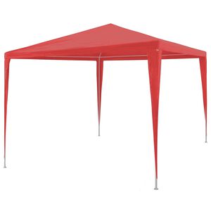 vidaXL Partyzelt Rot 300 x 300 x 255 cm PE und Stahl