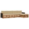 vidaXL Outdoor-Sofagarnitur 5 stk. Natur und Beige Polyester