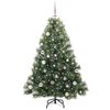 vidaXL K&uuml;nstlicher Weihnachtsbaum mit 150 LEDs Gr&uuml;n 150 cm PE und PVC