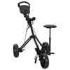 vidaXL Golf-Dolly mit Sitz Schwarz 95 x 69 x 114 cm Eisen