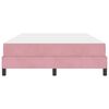 vidaXL Boxspringbett mit Matratze Rosa 160 x 210 cm Stoff