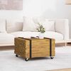 vidaXL Couchtisch Braun 60 x 60 x 38 cm Massivholz Teak