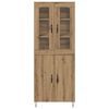 vidaXL Highboard Artisan-Eiche 69,5 x 34 x 180 cm Holzwerkstoff