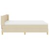 vidaXL Boxspringbett mit Matratze Creme 200 x 140 cm Polyester