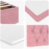 vidaXL Ottoman-Bett mit Matratzen & LEDs Rosa 160x200 cm Samt