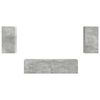 vidaXL TV-Schrankset 4 pcs Beton Grau Holzwerkstoff
