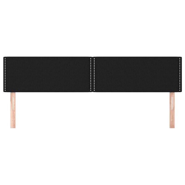 vidaXL Kopfteile Schwarz 200x5x78/88 cm Stoff