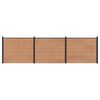vidaXL Zaunelement 3 Stk. 526 x 146 cm WPC und Aluminium Braun