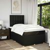 vidaXL Boxspringbett mit Matratze Schwarz 120x190 cm Stoff