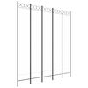 vidaXL 5-tlg. Paravent Wei&szlig; 200x220 cm Stoff