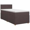 vidaXL Boxspringbett mit Matratze Dunkelbraun 80 x 200 cm Stoff