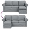 vidaXL Sofa 160cm Hellgrau Metall