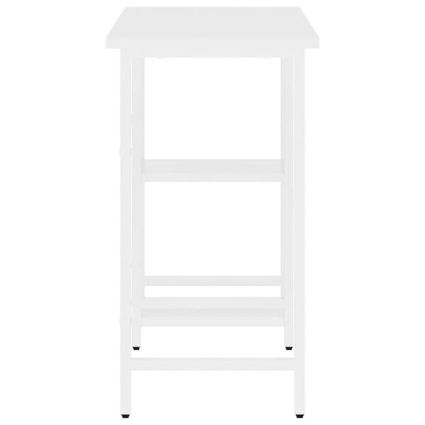 vidaXL Computertisch Wei&szlig; 80x40x72 cm MDF und Metall