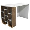 Homemania Computer-Schreibtisch Inci 120x60x75 cm Wei&szlig; und Walnuss