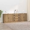 vidaXL Sideboards 3 pcs Artisan-Eiche 70 x 35,5 x 67,5 cm