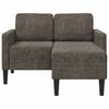 vidaXL 2er-Sofa mit Chaiselongue L-Form Dunkelgrau 125 cm Kunstleder