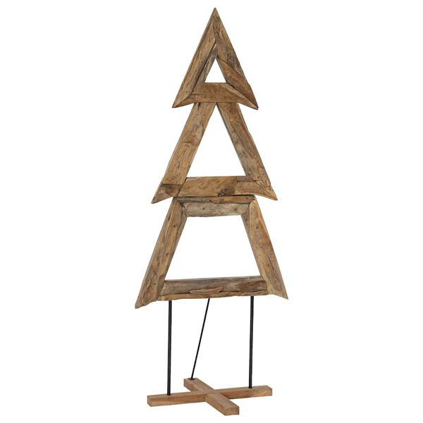 vidaXL Weihnachtsbaum mit Ständer Braun 180 cm Massivholz Teak