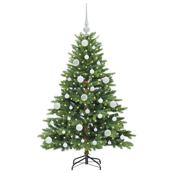 vidaXL K&uuml;nstlicher Weihnachtsbaum mit 150 LEDs Gr&uuml;n 120 cm PE und PVC