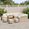 vidaXL Garten-Sofa-Set mit Kissen mit Speicher 13 pcs Beige und Creme