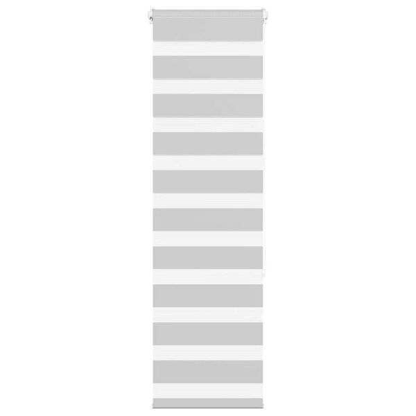 vidaXL Doppelrollo Hellgrau 40x150 cm Stoffbreite 35,9 cm Polyester