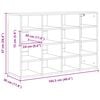 vidaXL Schuhschrank mit Regal Betongrau 103 x 30 x 67 cm Holzwerkstoff