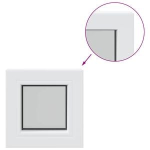 vidaXL Kellerfenster Innenseite Farbe Wei&szlig; RISOR 30 x 30 cm