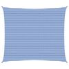 vidaXL Sonnensegel Blau und Wei&szlig; 6 x 8 m HDPE