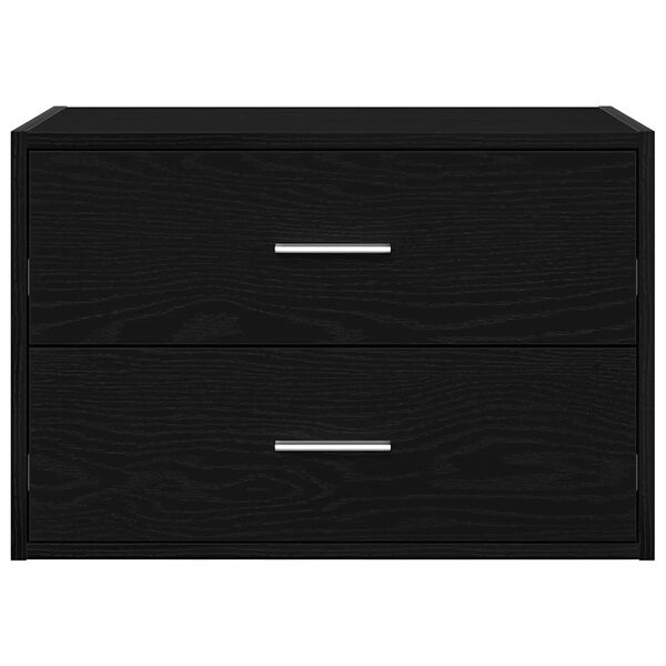 vidaXL Schrank mit 2 Schubladen Schwarz Eichen-Optik 60x31x40 cm