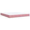 vidaXL Boxspringbett mit Matratze Rosa 180x200 cm Samt