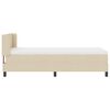 vidaXL Boxspringbett mit Matratze Creme 200 x 100 cm Polyester