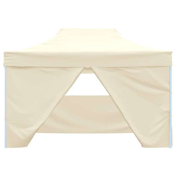 vidaXL Profi-Partyzelt Faltbar mit 4 Seitenw&auml;nden 3&times;4m Stahl Creme