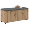 vidaXL Flurbank mit Kissen mit Speicher Artisan-Eiche 100 x 38 x 46 cm
