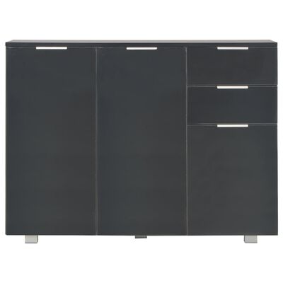 vidaXL Sideboard Hochglanz-Schwarz 107x35x80,5 cm