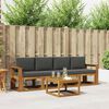 vidaXL Outdoor-Sofagarnitur mit Kissen 5 pcs Natur und Anthrazit
