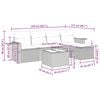 vidaXL 6-tlg. Garten-Sofagarnitur mit Kissen Beige Poly Rattan