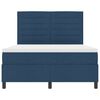 vidaXL Boxspringbett mit Matratze mit Kopfteil Blau 140 x 190 cm Stoff