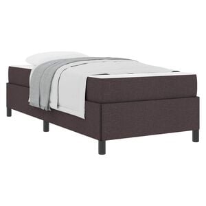vidaXL Boxspringbett Dunkelbraun 100 x 200 cm Stoff
