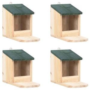 vidaXL Eichh&ouml;rnchen Futterh&auml;user 4 Stk. Tannenholz