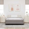 vidaXL Boxspringbett mit Matratze Taupe 160 x 200 cm Stoff